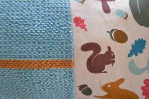 Weaving + printed squirrels by ilsephilips.nl